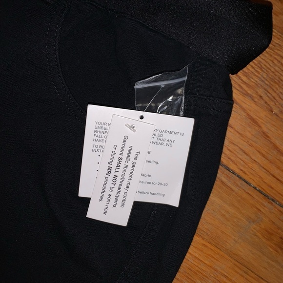 NWT Dream Jeannes by Quacker Factory size 1X black boot cut plus size Bling Y2K - Picture 3 of 10